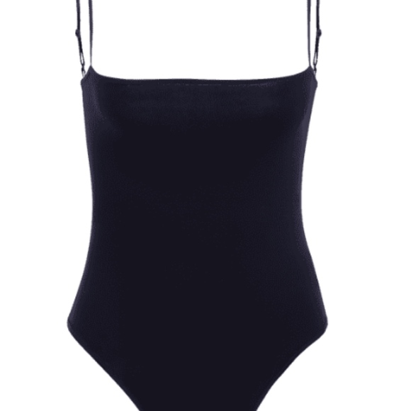 Tops - Simple Black Ribbed Body Suit